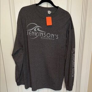 JENKINSON’s Pt Pleasant Brach NJ New Jersey Gray Long Sleeve Shirt